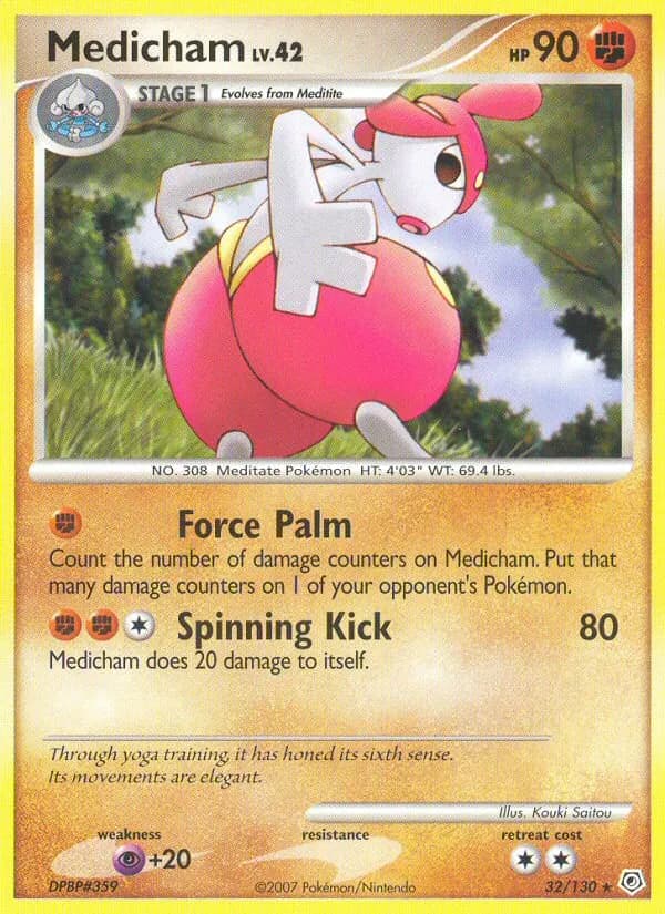Medicham — Diamond & Pearl 32 Pokémon card