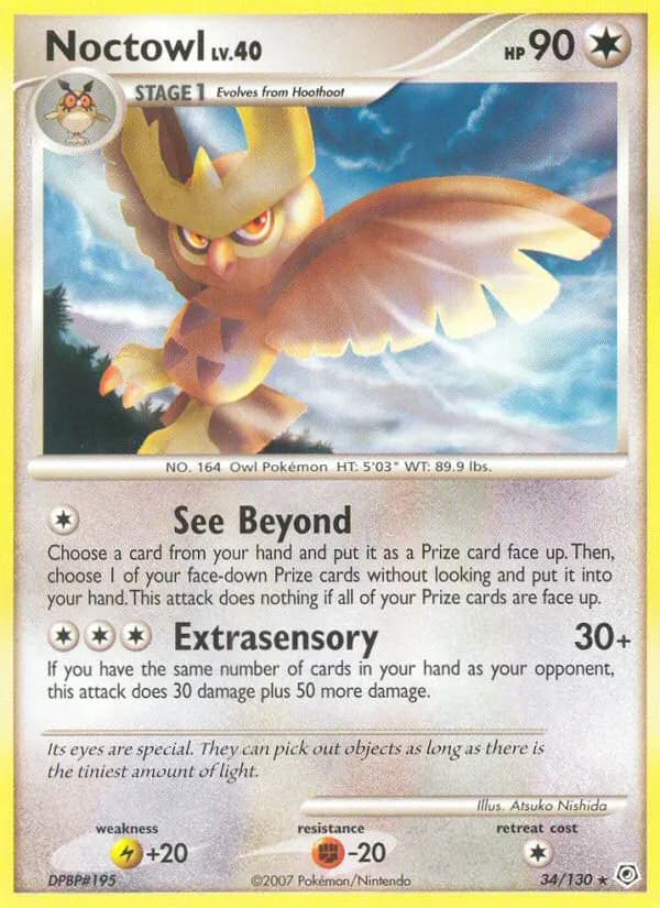 Noctowl — Diamond & Pearl 34 Pokémon card