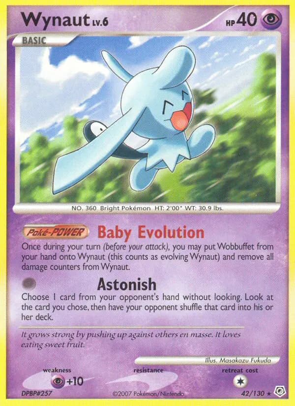 Wynaut — Diamond & Pearl 42 Pokémon card