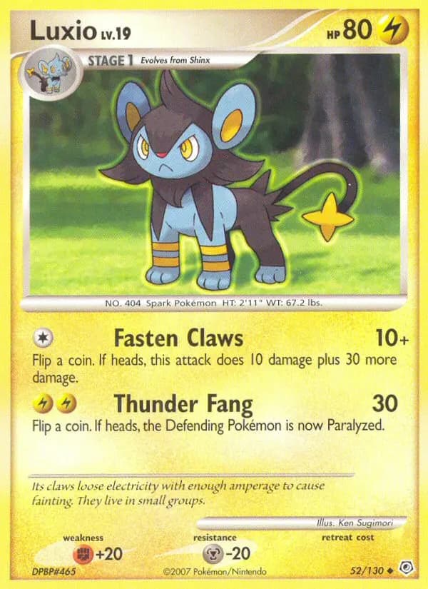 Luxio — Diamant & Perl 52 German Pokémon card