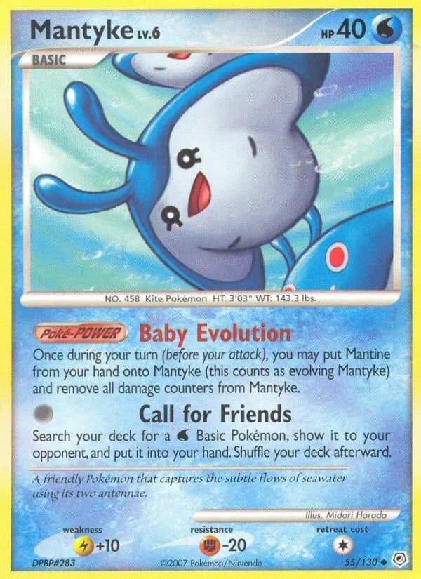 Mantyke — Diamond & Pearl 55 Pokémon card