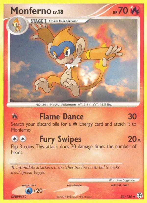 Panpyro — Diamant & Perl 56 German Pokémon card