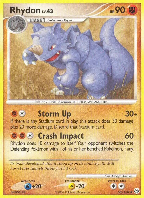 Rhinoféros — Diamant & Perle 60 French Pokémon card