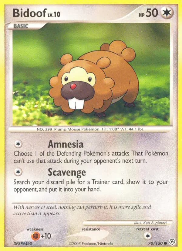Bidiza — Diamant & Perl 70 German Pokémon card