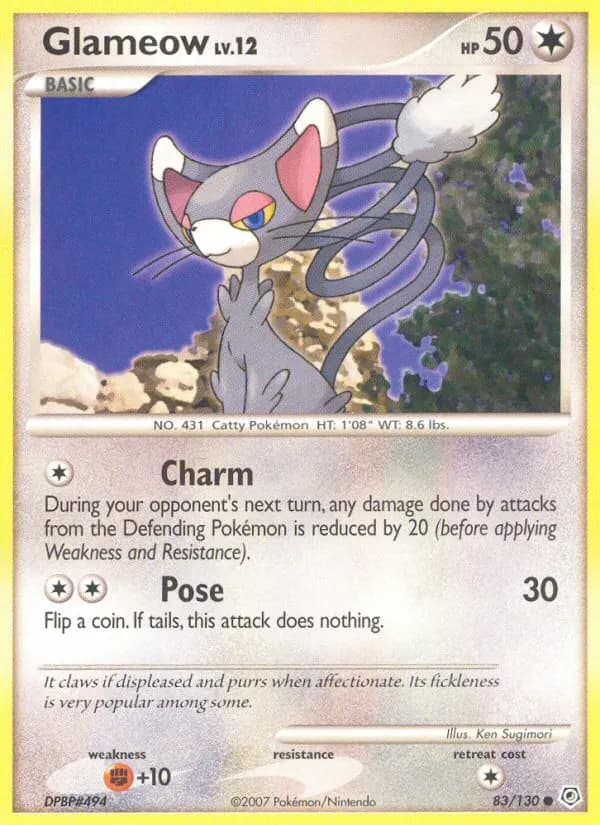 Glameow — Diamond & Pearl 83 Pokémon card
