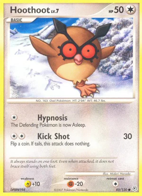 Hoothoot — Diamond & Pearl 85 Pokémon card