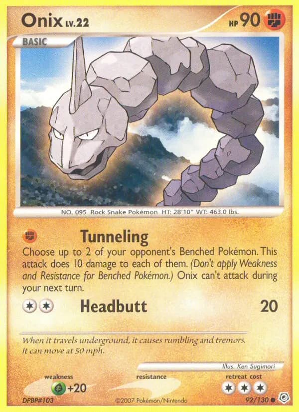 Onix — Diamant & Perle 92 French Pokémon card