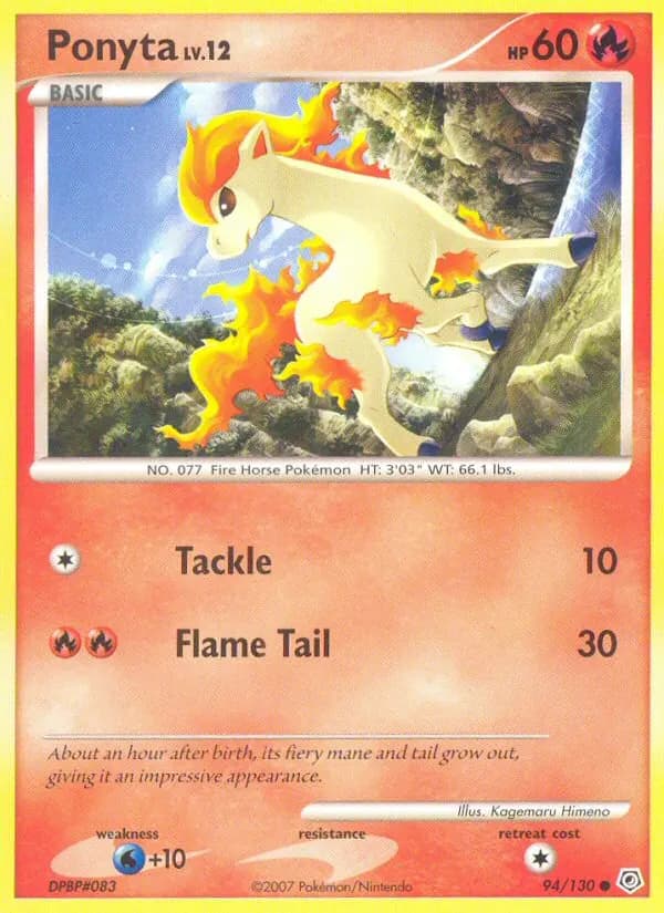 Ponyta — Diamond & Pearl 94 Pokémon card