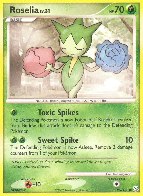 Roselia — Diamond & Pearl 96 Pokémon card