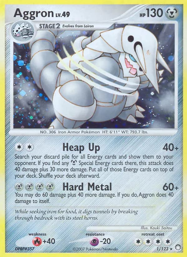 Aggron — Mysterious Treasures 1 Pokémon card