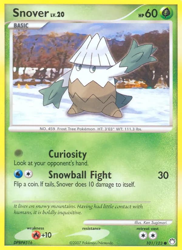 Snover — Mysterious Treasures 101 Pokémon card