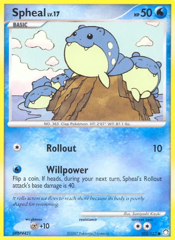 Spheal — Mysterious Treasures 102 Pokémon card