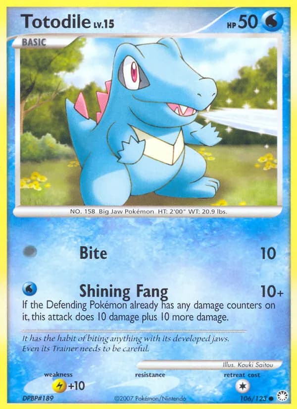 Totodile — Mysterious Treasures 106 Pokémon card