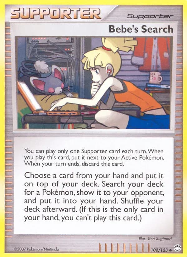 Bebe's Search — Mysterious Treasures 109 Pokémon card