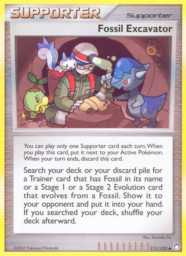Fossil Excavator — Mysterious Treasures 111 Pokémon card