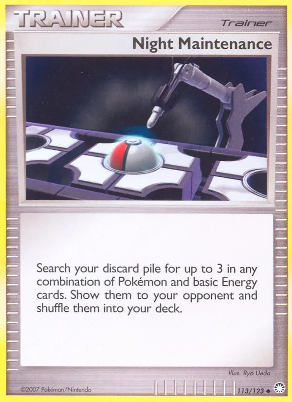 Night Maintenance — Mysterious Treasures 113 Pokémon card