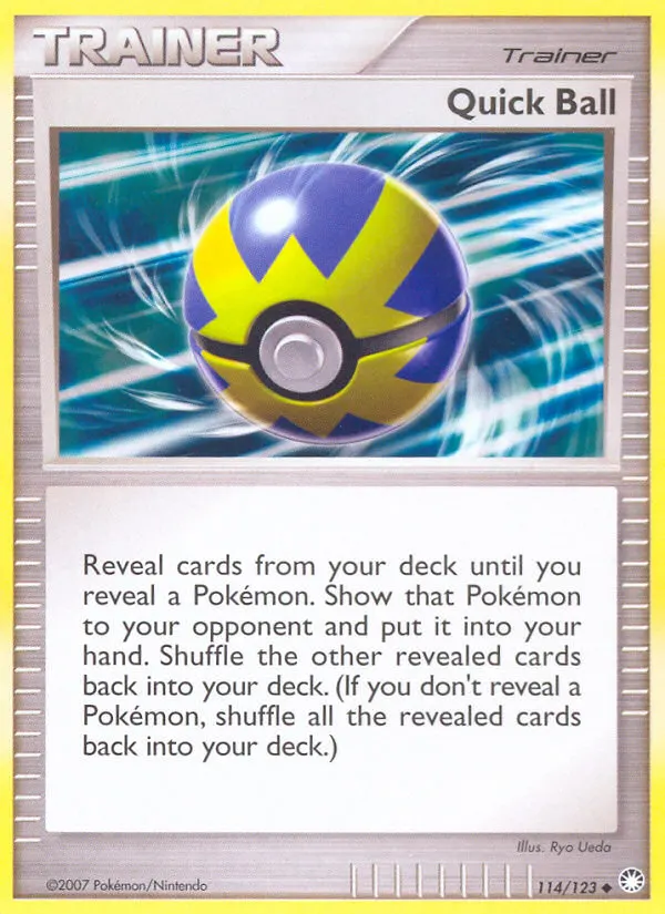 Quick Ball — Mysterious Treasures 114 Pokémon card
