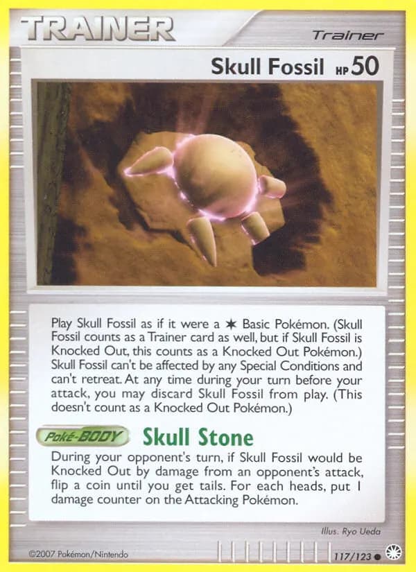 Fossile Crâne — Trésors Mystérieux 117 French Pokémon card