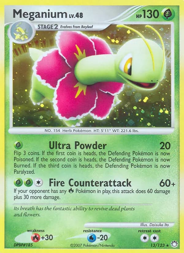 Meganium — Mysterious Treasures 13 Pokémon card