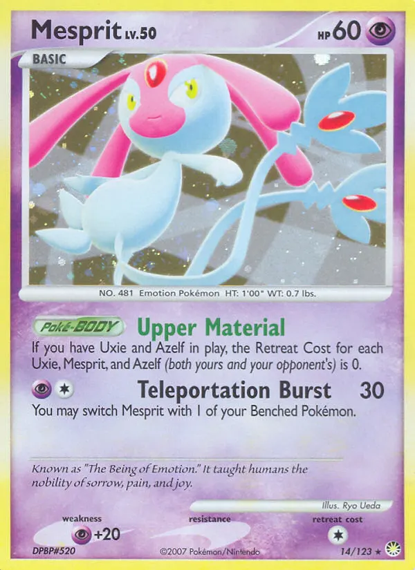 Mesprit — Mysterious Treasures 14 Pokémon card