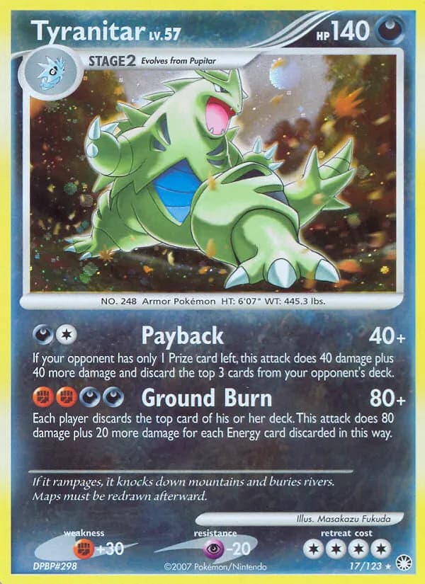 Tyranitar — Mysterious Treasures 17 Pokémon card
