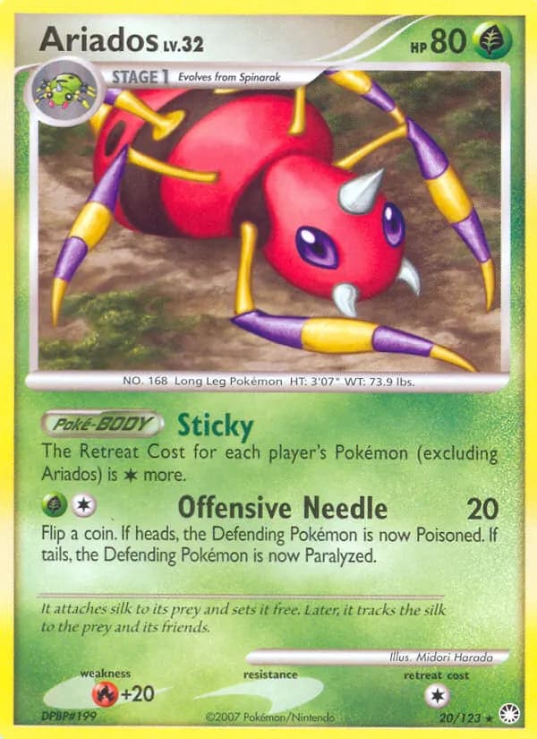 Ariados — Mysterious Treasures 20 Pokémon card