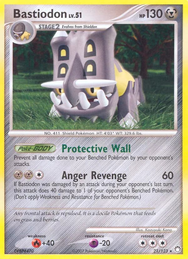 Bastiodon — Mysterious Treasures 21 Pokémon card