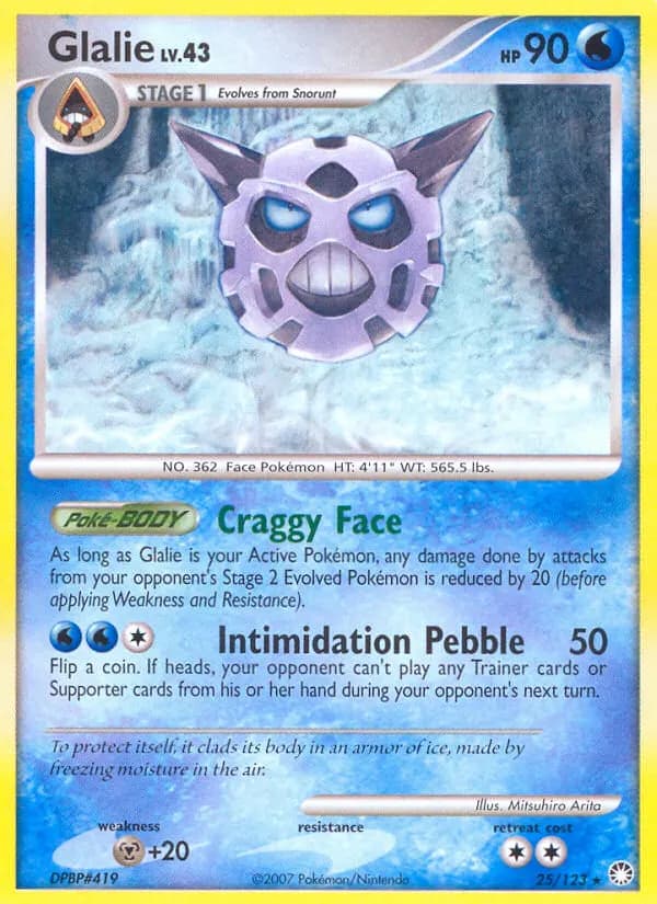 Glalie — Mysterious Treasures 25 Pokémon card
