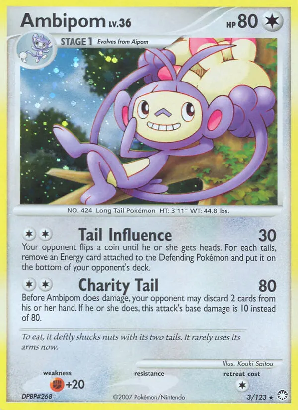 Ambipom — Mysterious Treasures 3 Pokémon card