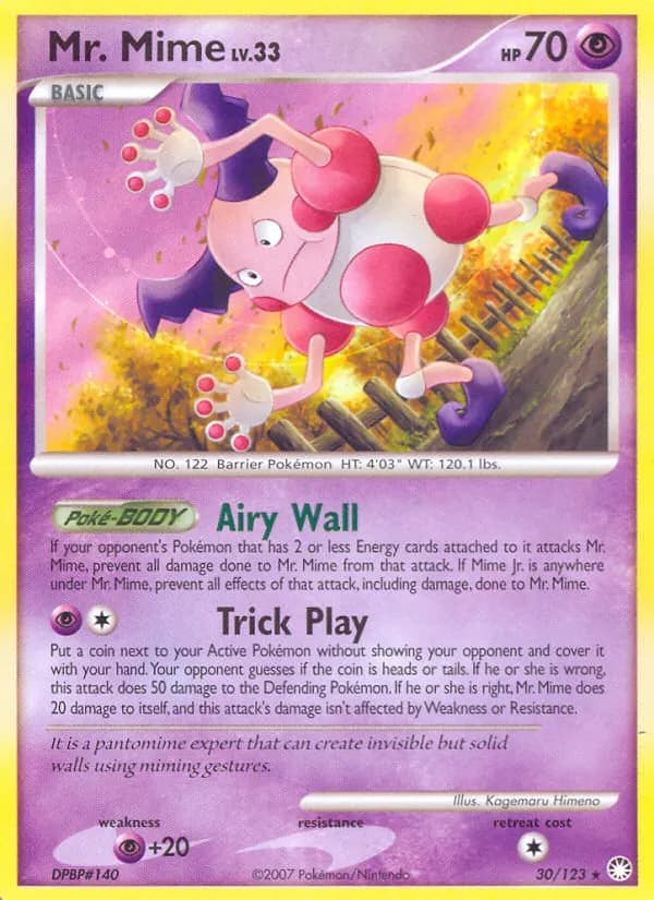 Mr. Mime — Mysterious Treasures 30 Pokémon card
