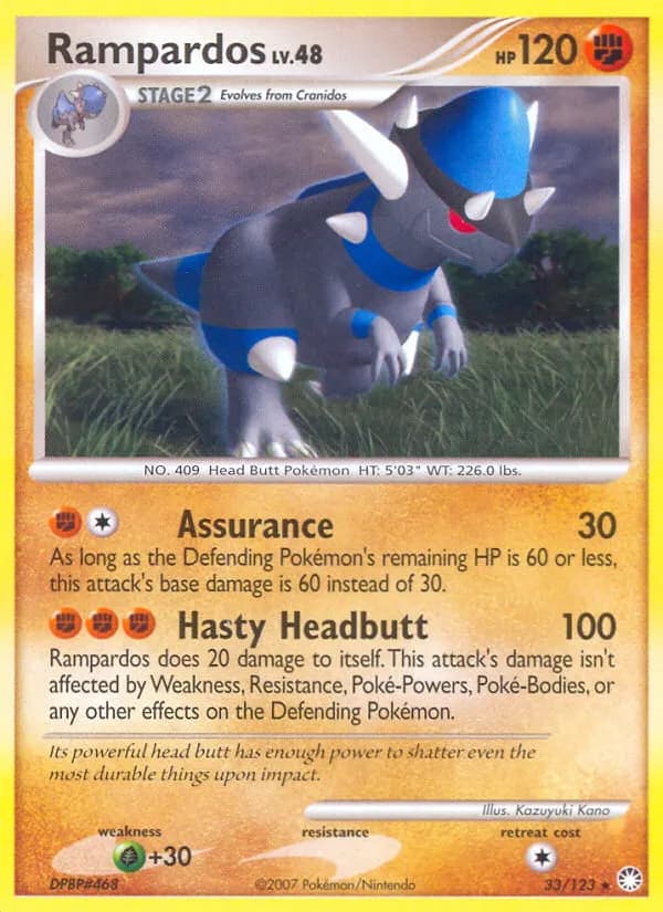 Rampardos — Mysterious Treasures 33 Pokémon card