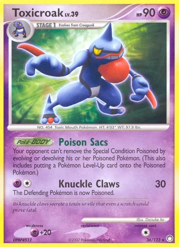 Toxiquak — Geheimnisvolle Schätze 36 German Pokémon card