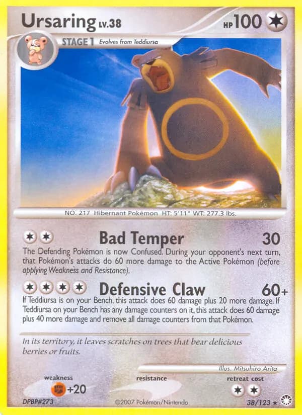 Ursaring — Mysterious Treasures 38 Pokémon card