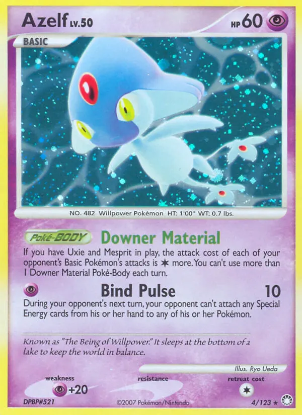 Azelf — Mysterious Treasures 4 Pokémon card