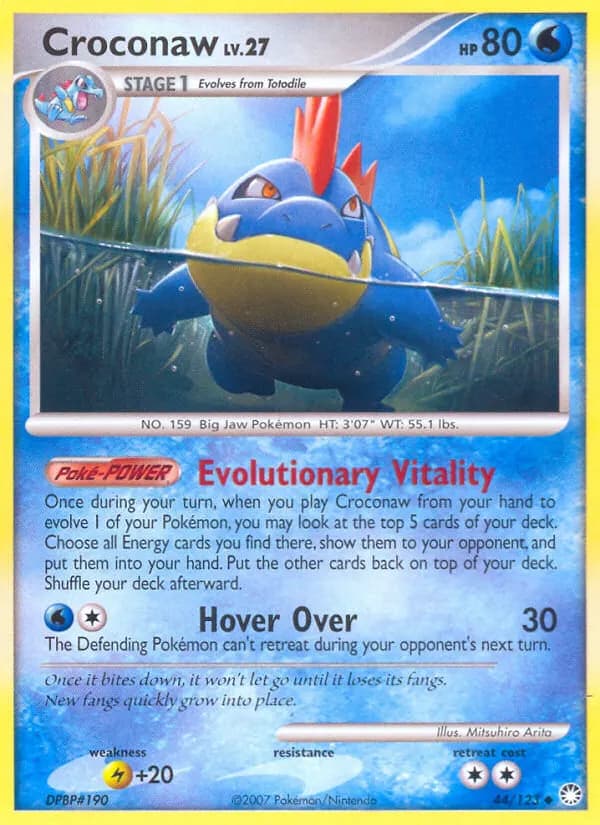 Croconaw — Mysterious Treasures 44 Pokémon card