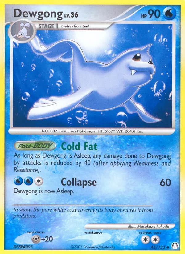 Dewgong — Mysterious Treasures 45 Pokémon card