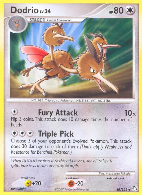 Dodrio — Mysterious Treasures 46 Pokémon card