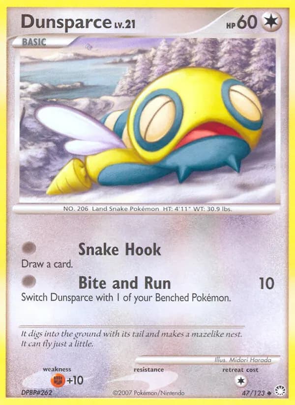 Dunsparce — Mysterious Treasures 47 Pokémon card