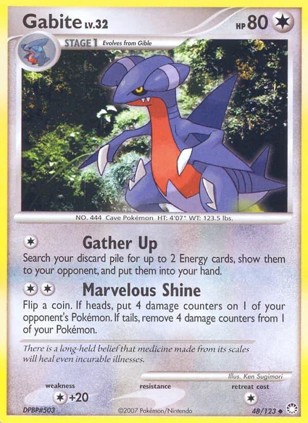 Gabite — Mysterious Treasures 48 Pokémon card