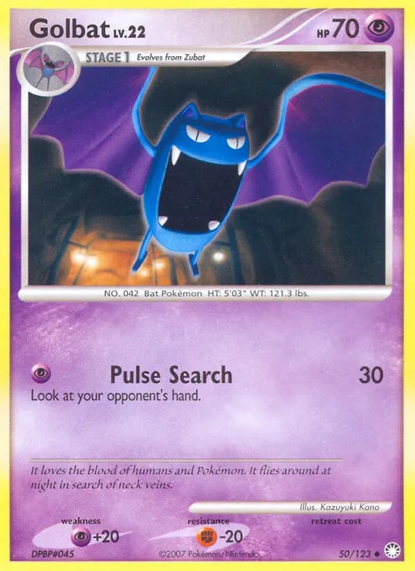 Golbat — Mysterious Treasures 50 Pokémon card