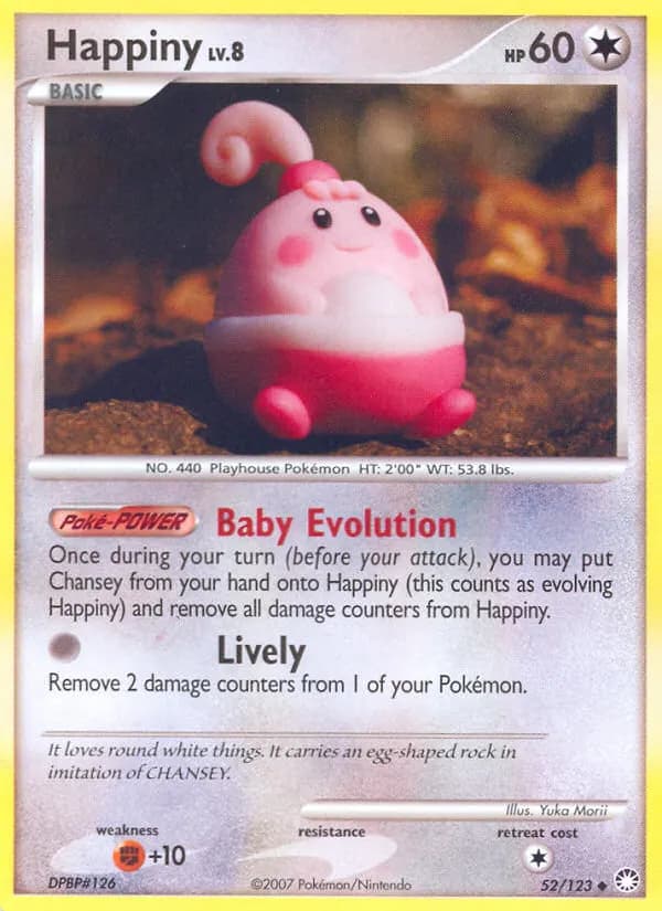 Happiny — Mysterious Treasures 52 Pokémon card