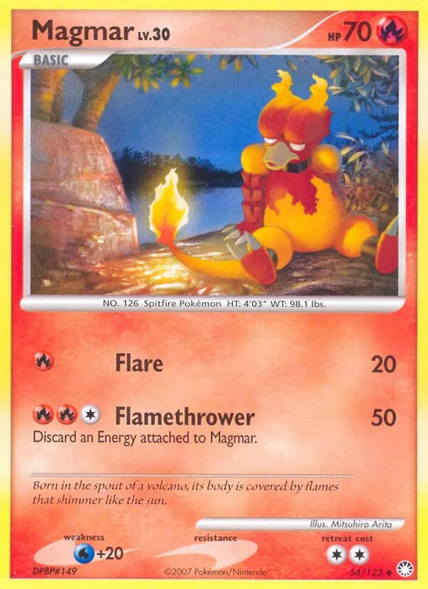 Magmar — Mysterious Treasures 54 Pokémon card