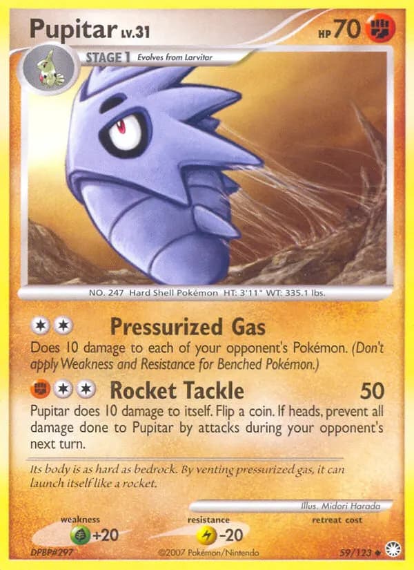 Pupitar — Mysterious Treasures 59 Pokémon card