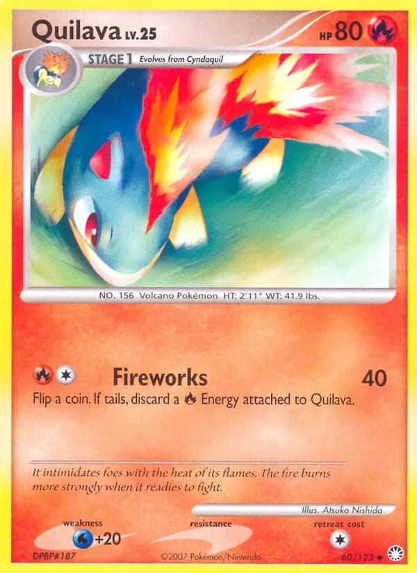 Quilava — Mysterious Treasures 60 Pokémon card