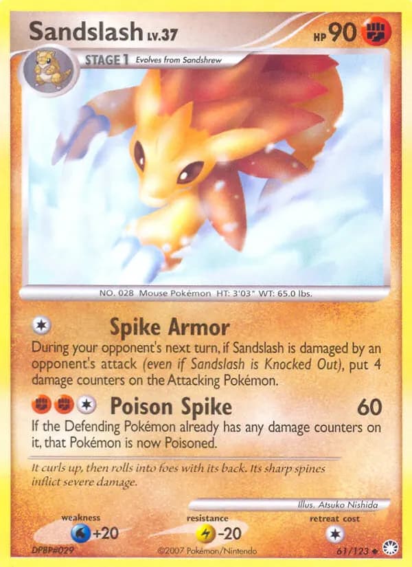 Sandslash — Mysterious Treasures 61 Pokémon card