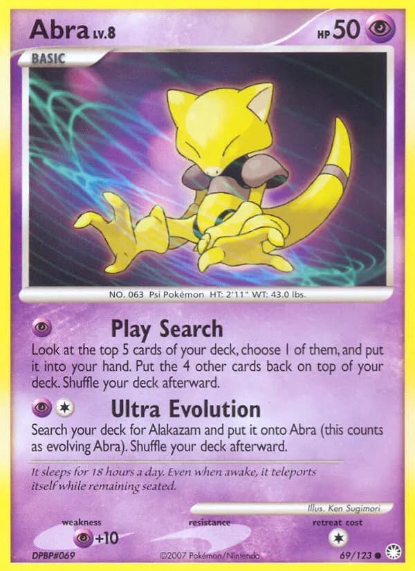 Abra — Mysterious Treasures 69 Pokémon card