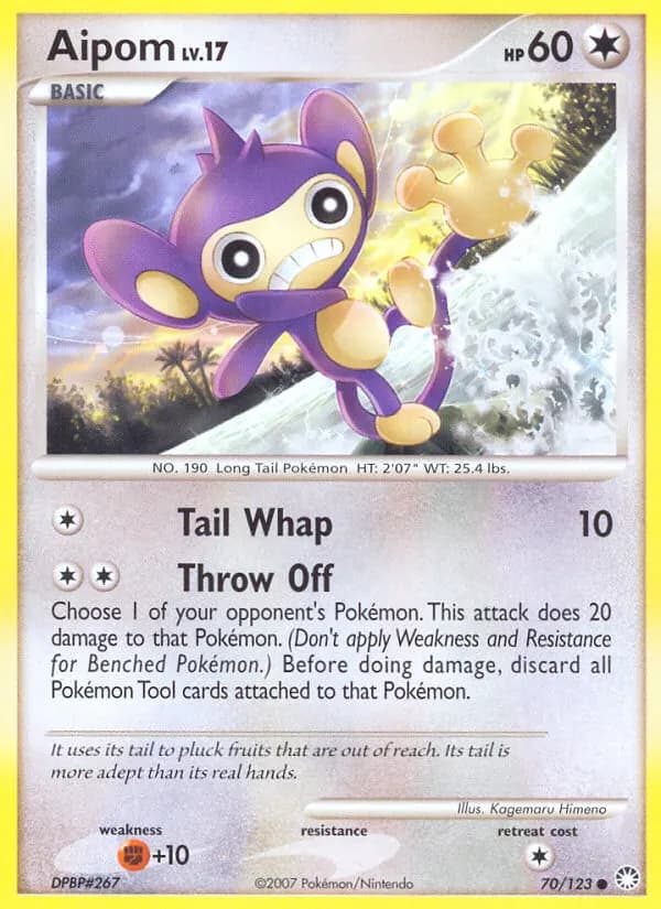 Aipom — Mysterious Treasures 70 Pokémon card
