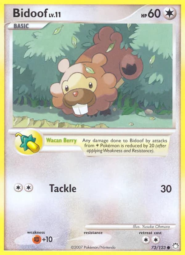 Bidoof — Mysterious Treasures 73 Pokémon card