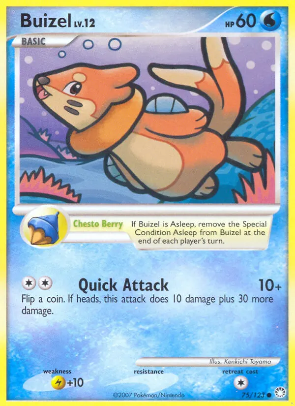 Buizel — Mysterious Treasures 75 Pokémon card