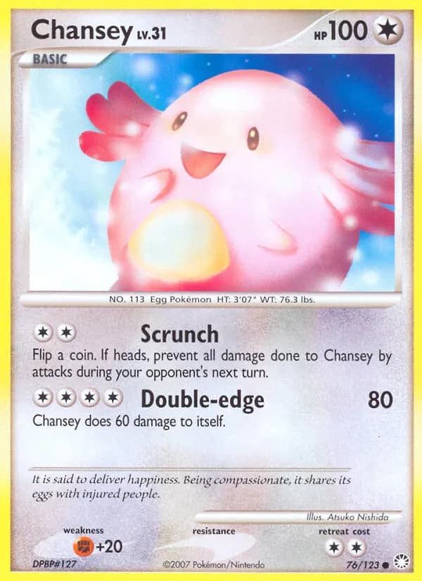 Chansey — Mysterious Treasures 76 Pokémon card